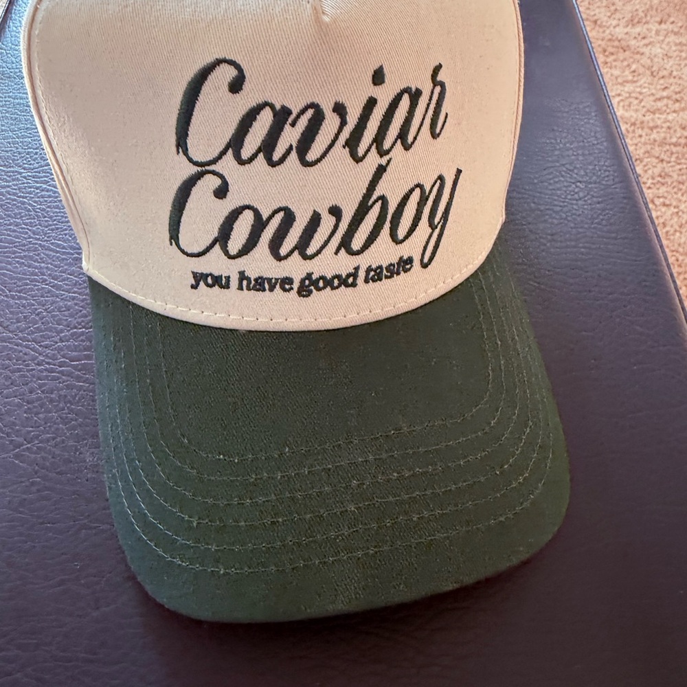 Caviar Cowboy Two-Tone Baseball Cap - Cream and Dark Green